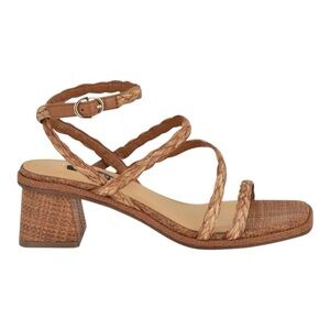NEW Nine West Emolly Raffia Block Heel Sandals 9.5M